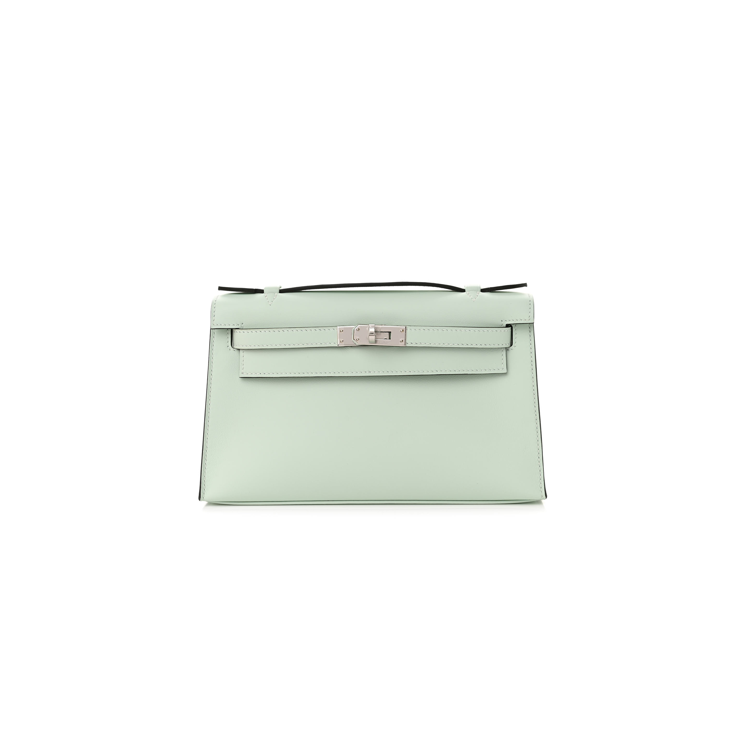 HERMES SWIFT KELLY POCHETTE CLUTCH VERT PEPPERMINT (22*14*7cm) 